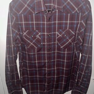 Banana Republic Men’s Button-Down Plaid Shirt, size S